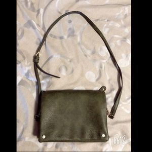 Army green cross-body purse